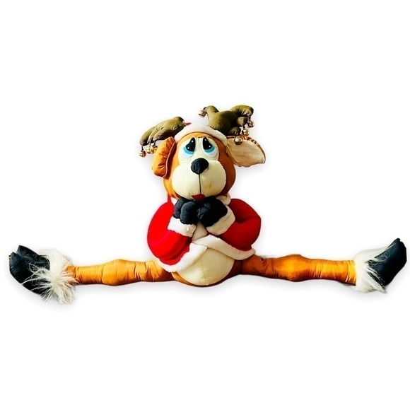 House of Lloyd Other - Vtg House of Loyd Shivers Reindeer Christmas Draft Stopper Nylon Parachute Plush